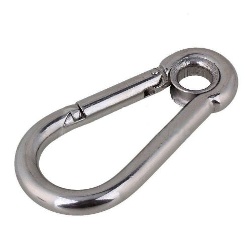 M9 camping climbing secure lock 304 stainless steel 90mm hook carabiner eyelet for sale
