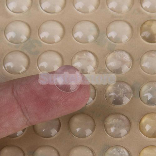 100pcs self-adhesive rubber feet semicircle clear bumpers door furniture pad for sale