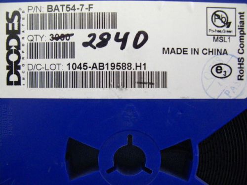 2840 PCS DIODES BAT54-7-F  DIODES