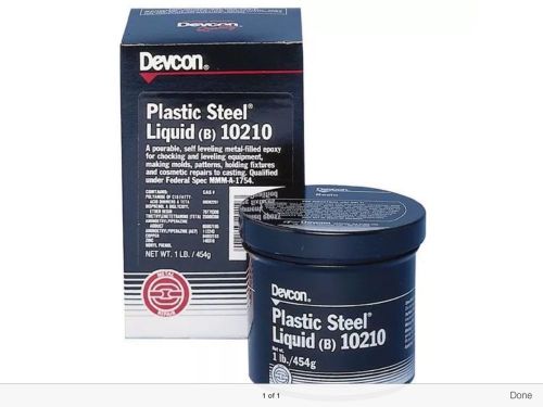 DEVCON Plastic Steel Liquid (B)-MODEL : 10210Container Size: 1 lbs.