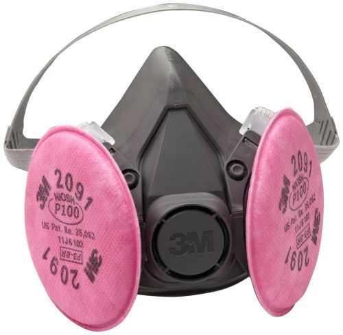 3m 6391 p100 reusable respirator gas mask - large for sale