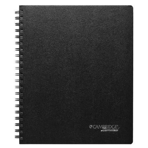 Cambridge Business Notebook with Pocket, Hardbound, 8.5 x 11 Inches, Black New