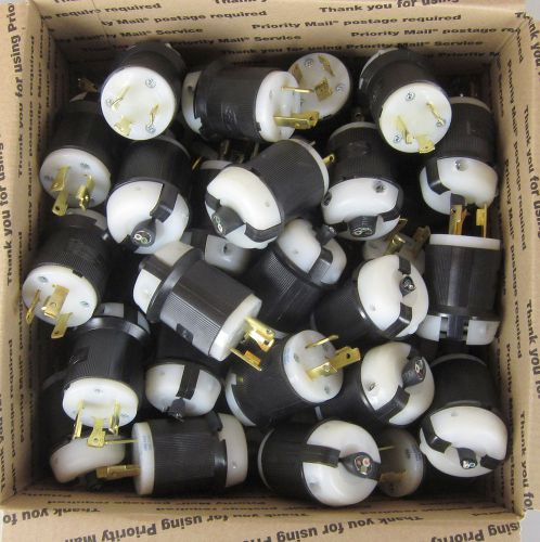 Hubbell male hbl2621 30a 250v twist lock plugs nema l6-30 - lot of 40- sale!! for sale