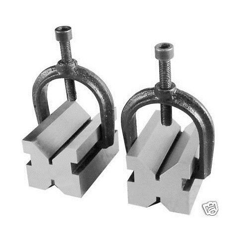 1-5/8 x 1-3/4 x 2-3/4 inch v-block &amp; clamp 2 pair set for sale