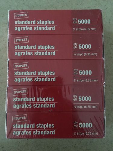 Standard staples - 5000 staples x 5 boxes for sale