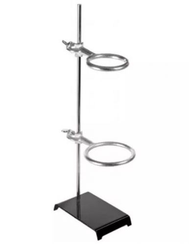 American Educational Stamped Steel Support Ring Stand with 3 Rings, 8&#034; Length x