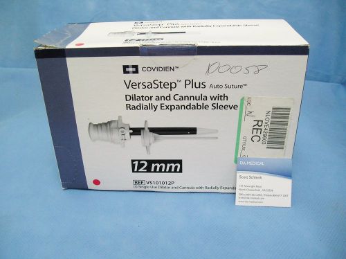 Covidien VS101012P VersaStep Plus Dialtor, Cannula and Sleeve, 2020 exp