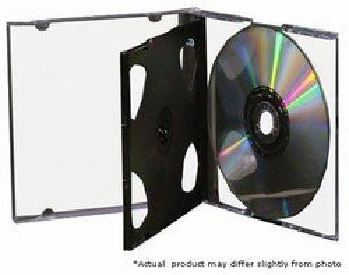 10 standard black triple 3 disc cd jewel case by mediaxpo for sale