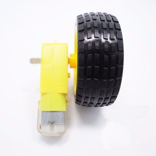 Arduino Smart Car Robot Plastic Tire Wheel with DC 3-6v Gear Motor for Robot