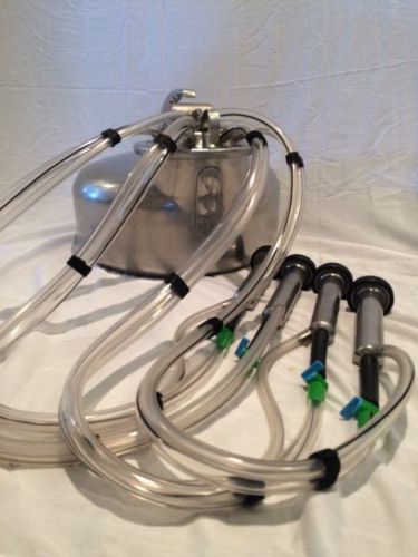 Tested surge bucket extended hose milker portable machine rebuilt pulsator for sale