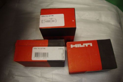 Lot of 300 HILTI  X-U 27 P8  Shot Pin Fasteners