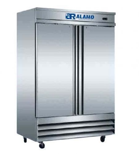 Alamo XCFD-2FF-E 46cf Commercial 2-Door Stainless Steel Reach-in Freezer NEW!