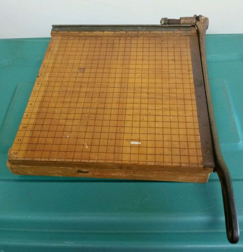 VINTAGE #4 INGENTO WOOD PAPER CUTTER IDEAL SCHOOL MAPLE WOODEN No 4 Guillotine