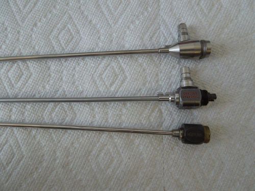 Lot of 3 Endoscopes/Laparoscopes Thackray England 70 Degrees, Hopkins 30 Degrees