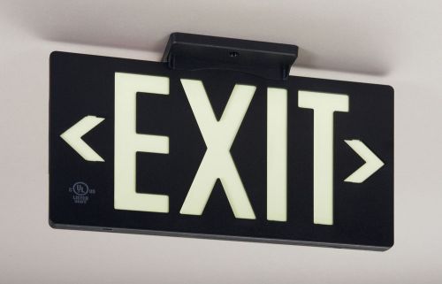 Jessup Glo Brite 7062-B Exit Signs Glow in the Dark Egress Back Up Safety Sign