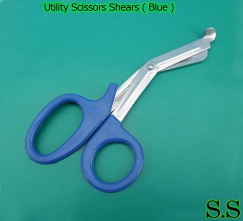6 Pieces EMT Utility Scissors Shears 5.5&#034; Blue Colored New Brand