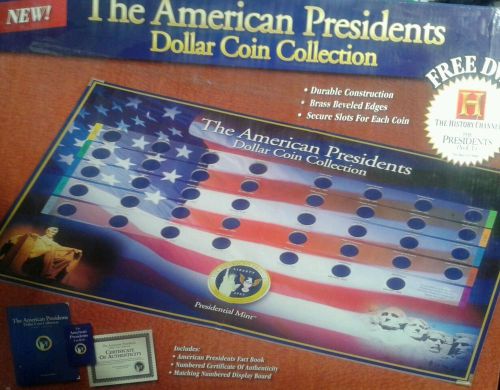 New The American Presidents Golden dollars album folder coin holder brass edges