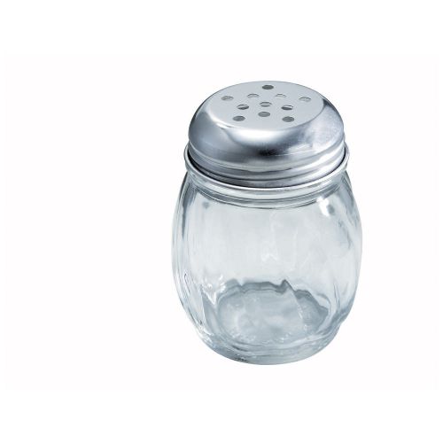 Winco G-107, 6-Ounce Cheese Shaker with Perforated Top, 1 Dozen