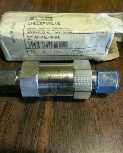 PARKER 8Z-C8L-5-SS  Check Valve 316 Stainless Steel 1/2&#034; x 1/2&#034; TUBE