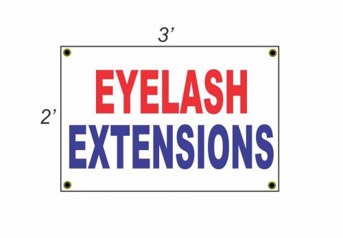 2x3 eyelash extensions red white &amp; blue banner sign new discount size &amp; price for sale