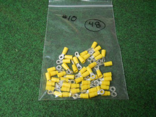 # 10 Ring Terminals Yellow 12-10 AWG Connectors stake on lot of 48