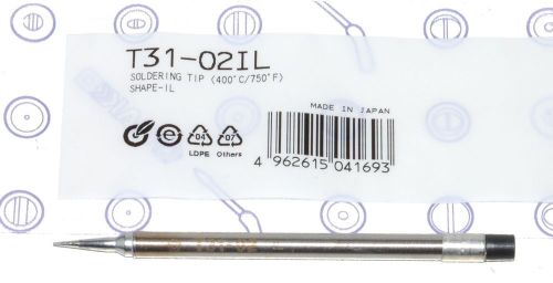 Hakko T31-02IL Conical Tip, 750°F/ 400°C  R0.2 x 14.7mm For FX-100 Authentic