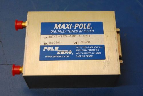 Pole Zero Maxi-Pole Digitally Tuned RF Filter, MAXI-225-400-4-SMA
