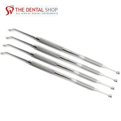 4 x Ball and Pear Shape Amalgam Filling Instruments Dental Ball Burnisher New