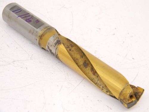 USED MITSUBISHI CARBIDE TIPPED COOLANT DRILL 11/16 (.6875)