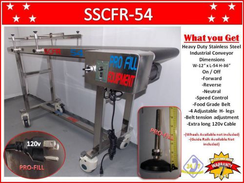 Conveyor SSCFR-54, Stainless Steel Industrial, Food Grade Belt