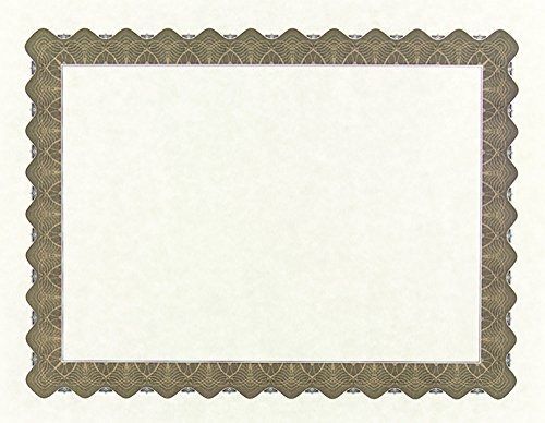 Great Papers! Metallic Gold Border Certificate, 8.5&#034;x 11&#034;, 100 Count (934000)