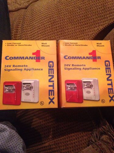 2 lot gentex  st24-15/75wr  904-1035-002  remote fire alarm strobe red new for sale