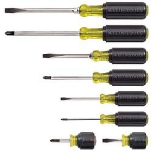 Klein tools 85078 cushion-grip screwdriver set 8-piece black for sale