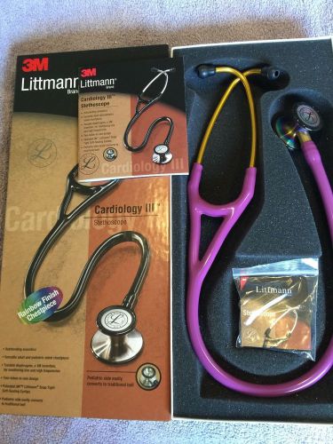 3M Littmann Cardiology III Stethoscope, Lavender Tube with Rainbow Finish - 3158