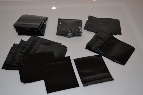 1000pcs Black Top Feed Foil Ziplock Bags Pouches 3 x 4 Incense Holder FAST