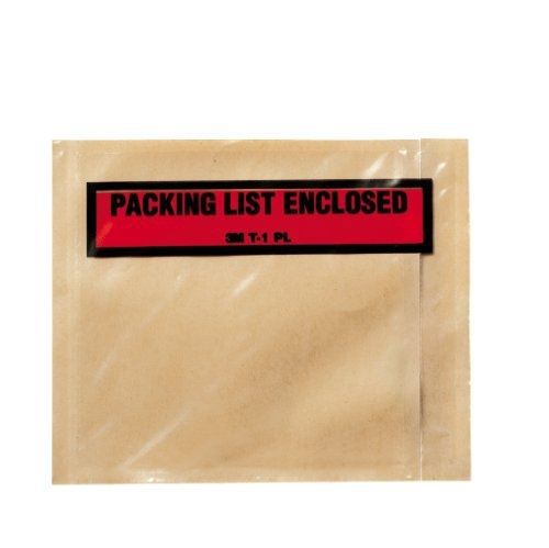 3M Top Print Packing List Envelope PLE-T1 PL, 4-1/2 in x 5-1/2 in (Case of 1000)