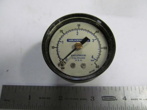 NOS  Pressure Gauge 0-60 LBS, 1-11/16&#034; Diameter Case, Made In USA By Wilkerson.