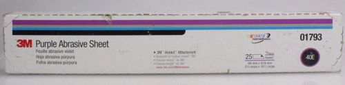 3M Abrasive Purple 40E Hookit Attachment Sheet 25 Per Box
