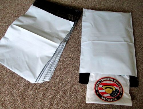 25 combo white poly self seal envelopes mailers  9x12 bags 2.5 mil durable for sale