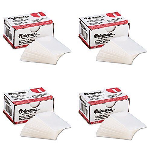 Universal Clear Laminating Pouches, 5 mil, 2-3/16 x 3-11/16, Business Card Size,