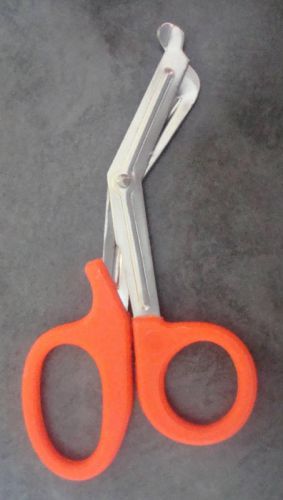 12 PAIRS TRAUMA SHEARS ORANGE  BANDAGE SCISSORS 7 1/4&#034;