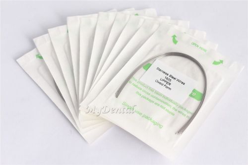 100 packs dental orthodontic stainless steel rectangular arch wires 18 25 upper for sale