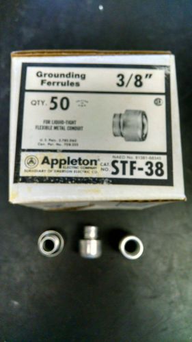 ( LOT OF 50 NEW IN BOX )  APPLETON     STF-38     GROUNDING FERRULE