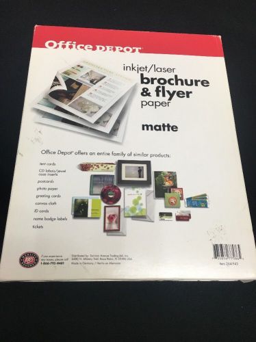 Office Depot Inkjet / Laser Brochure &amp; Flyer,premium Matte (473)