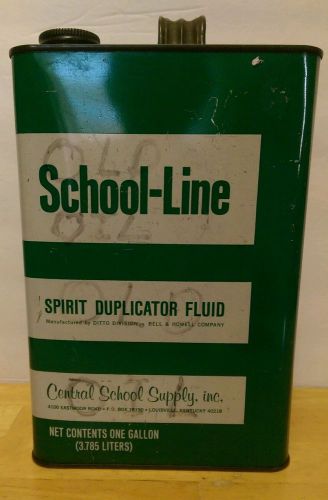 SCHOOL-LINE SPIRIT DUPLICATOR FLUID CAN MANUFACTURED BY DITTO DIVISION