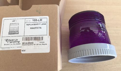 Edwards Signaling Magenta Replacement Lens New In Box