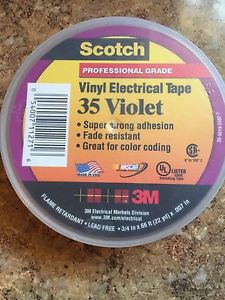 3M Scotch #35 Professional Grade Vinyl Electrical Tape, 3/4 in x 66 ft, Violet