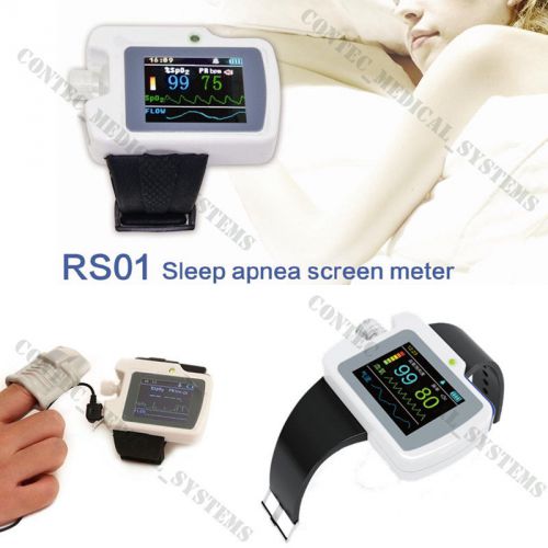 Sleep Study Apnea Meter Patient Monitor Respiratory/SpO2 PR, Alarm, PC Analysis