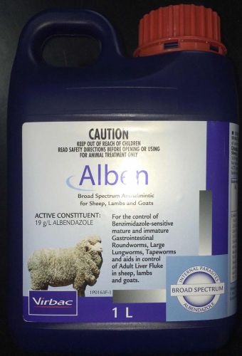 ALBEN BROAD SPECTRUM DRENCH FOR SHEEP, LAMBS AND GOATS 1-LITRE (ALBENDAZOLE)