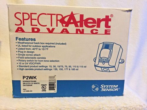 Spectralert advance system sensor p2wk horn strobe combo white outdoor free ship for sale